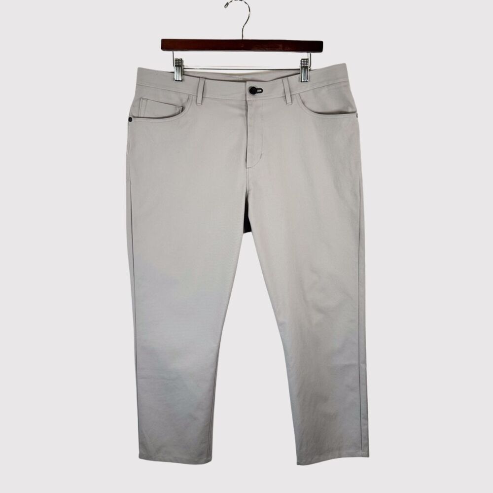 Public Rec Mens Pants Gray Chino 5 Pocket Straight Performance Classic 36x24